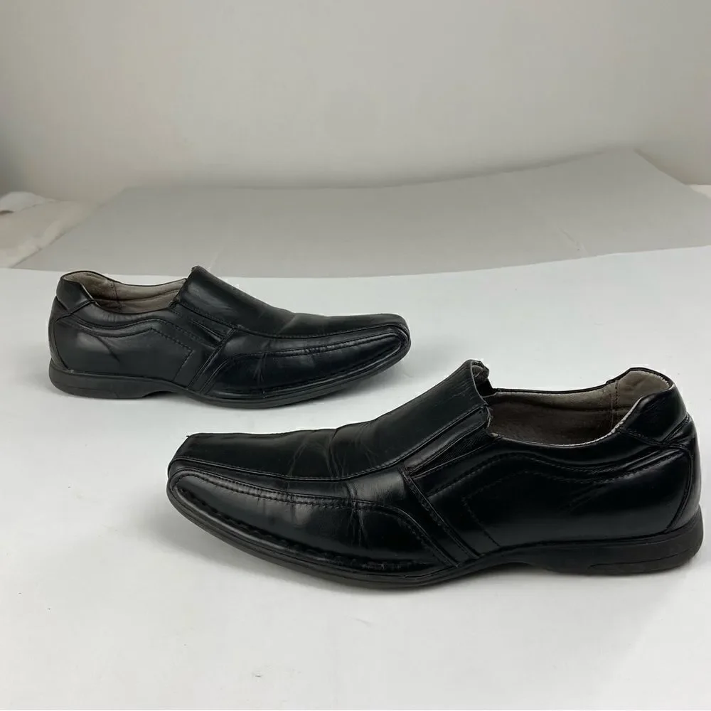 Steve Madden Men’s Leather Loafers Black Size‎ 11.5 Contemporary Minimalist